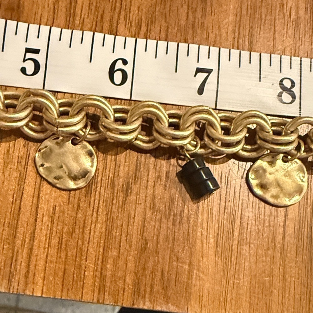 Gold and Black Charm Necklace - Picture 4 of 6